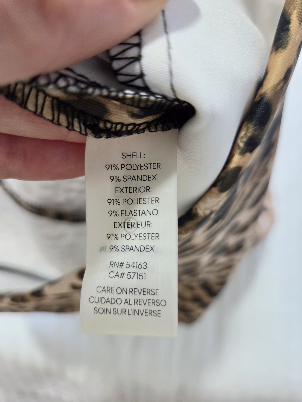 Calvin Klein Leopard Print Midi Sheath Dress - Brown/Tan - Picture 6 of 6